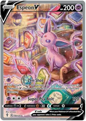 PSA 10 GEM MINT Espeon V 180/203 Alternate Full sale Art 2021 Evolving Skies